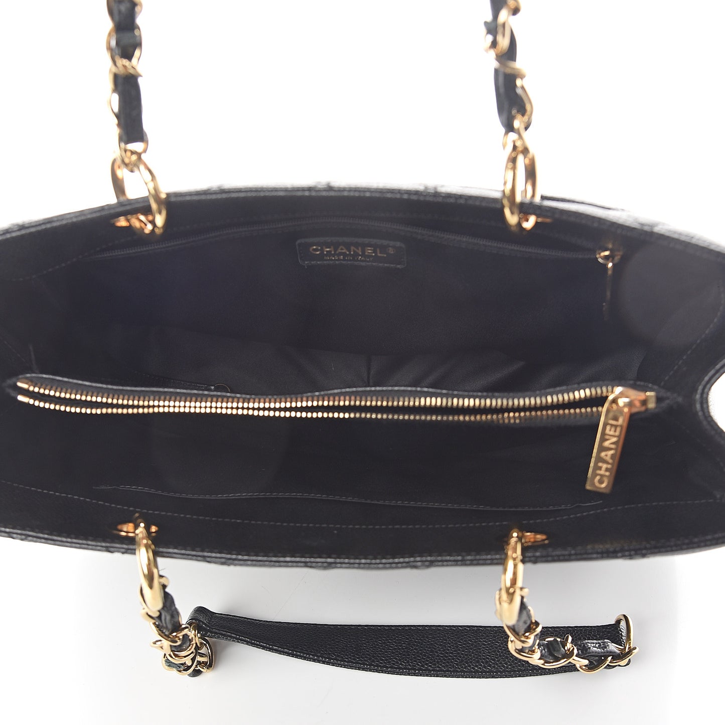 Caviar Quilted Grand Shopping Tote GST Black