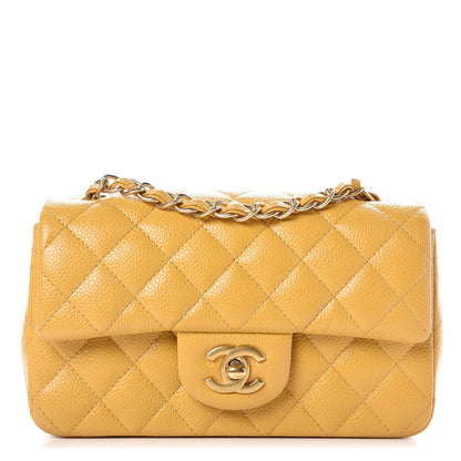 Chanel Caviar Quilted Mini Rectangular Flap Yellow 1 of 8