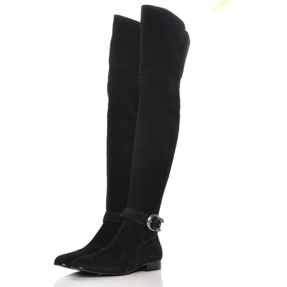 Gucci Suede Dionysus Over The Knee Boot 39 Black 3 of 8
