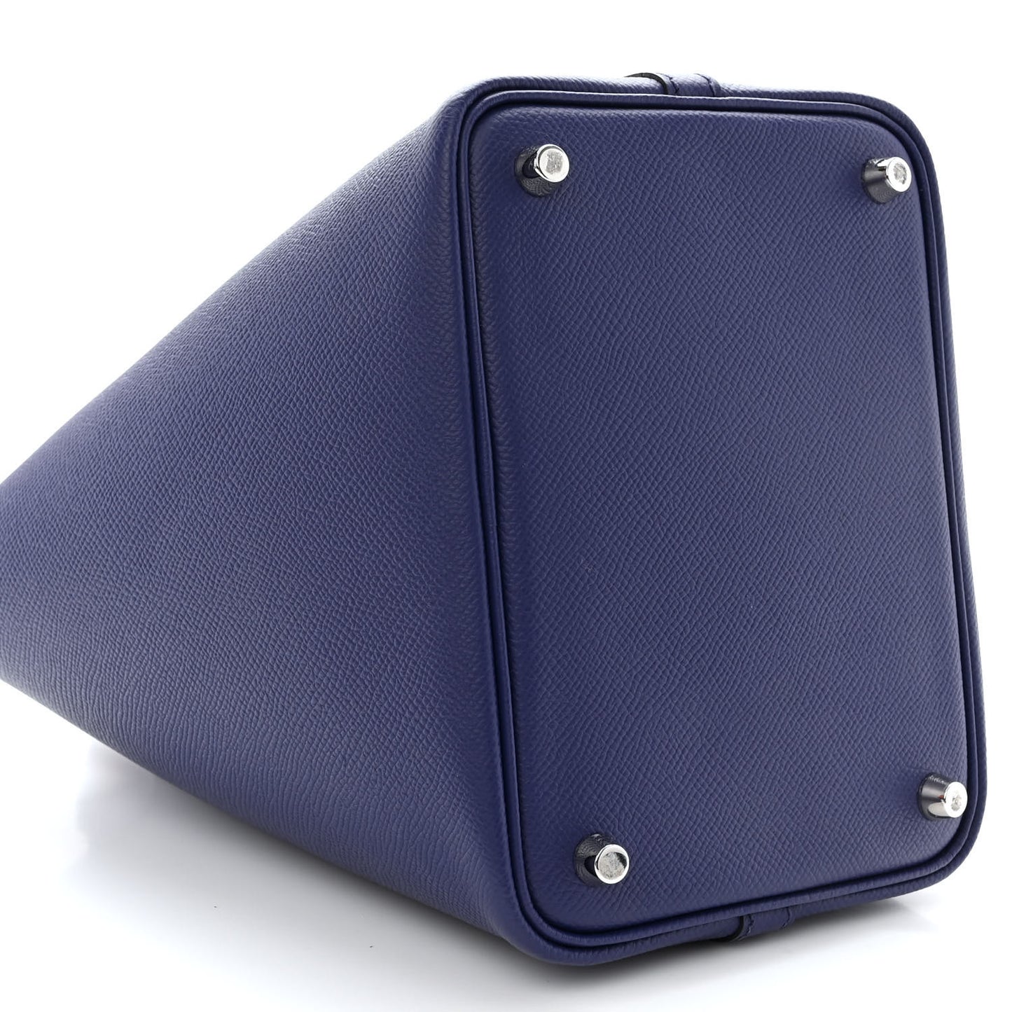 Epsom Tressage De Cuir Picotin Lock 18 PM Bleu Encre Brique Black