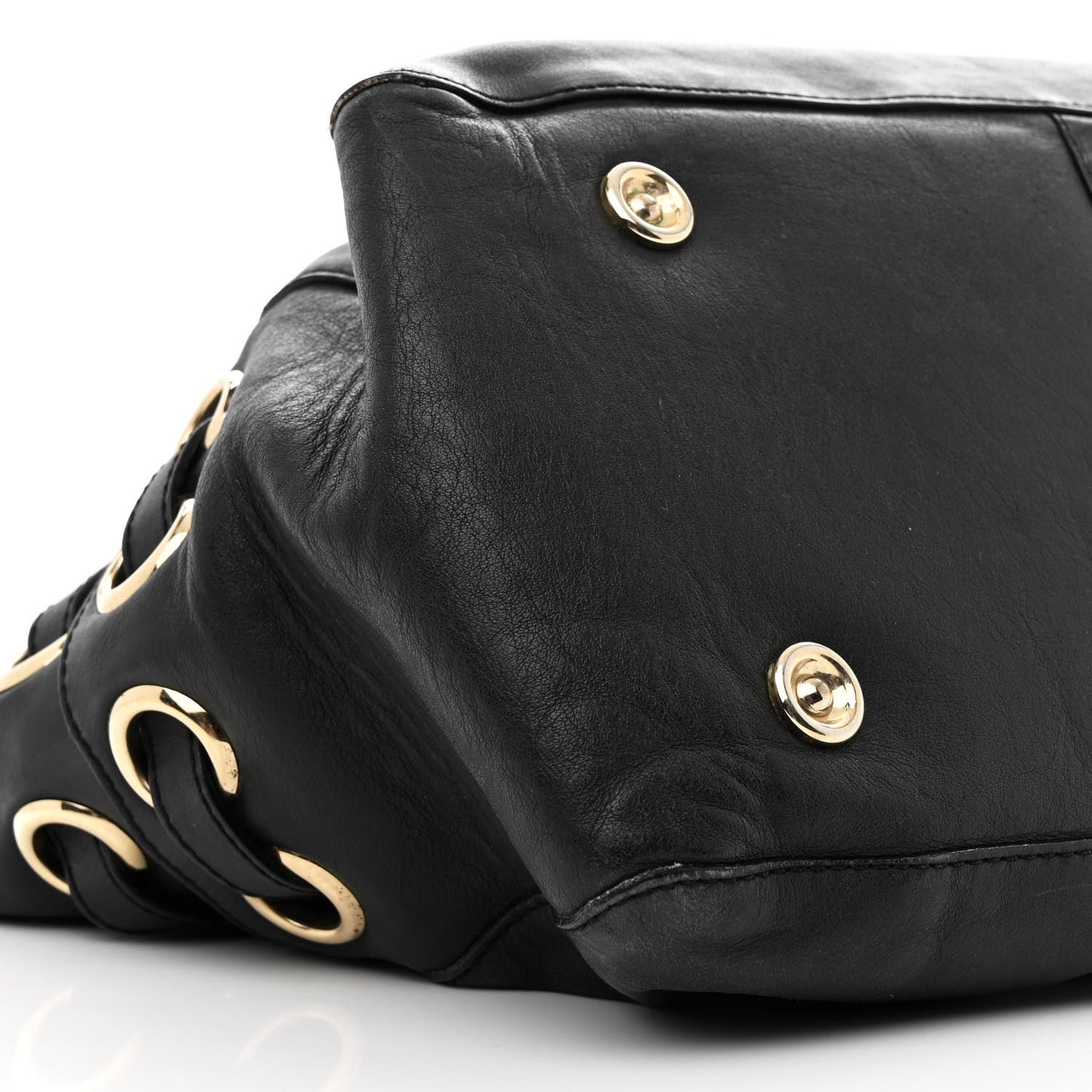 Supple Calfskin Large Radiant Hobo Black