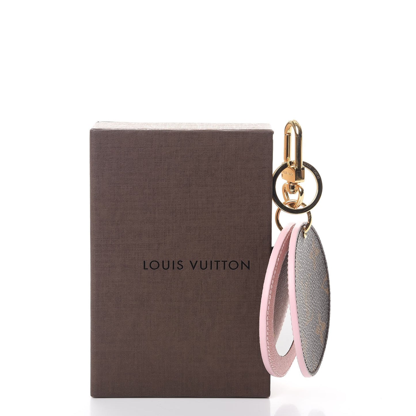 Monogram LV Mirror Bag Charm Key Holder Rose Ballerine