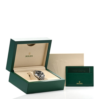 Rolex Stainless Steel 41mm Oyster Perpetual Wimbledon Datejust Watch Slate 126300 5 of 5
