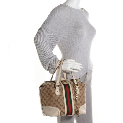 Gucci Monogram Treasure Boston Tote Off White 2 of 7