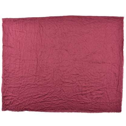 Gucci Wool Silk Jacquard Monogram Fringe Shawl Scarf Magenta 1 of 3