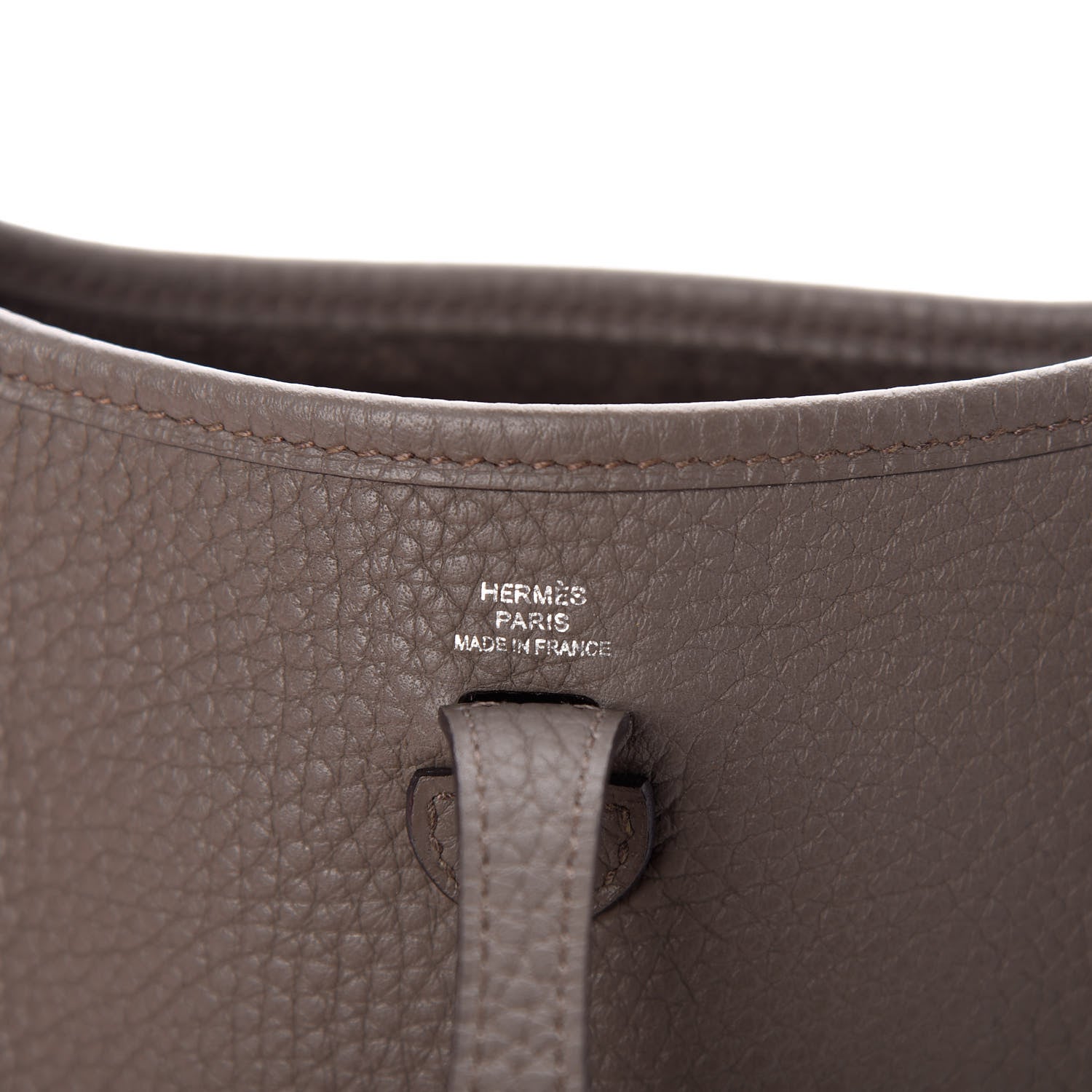 Hermes Taurillon Clemence Amazone Evelyne TPM Etain Rouge Casaque 6 of 9