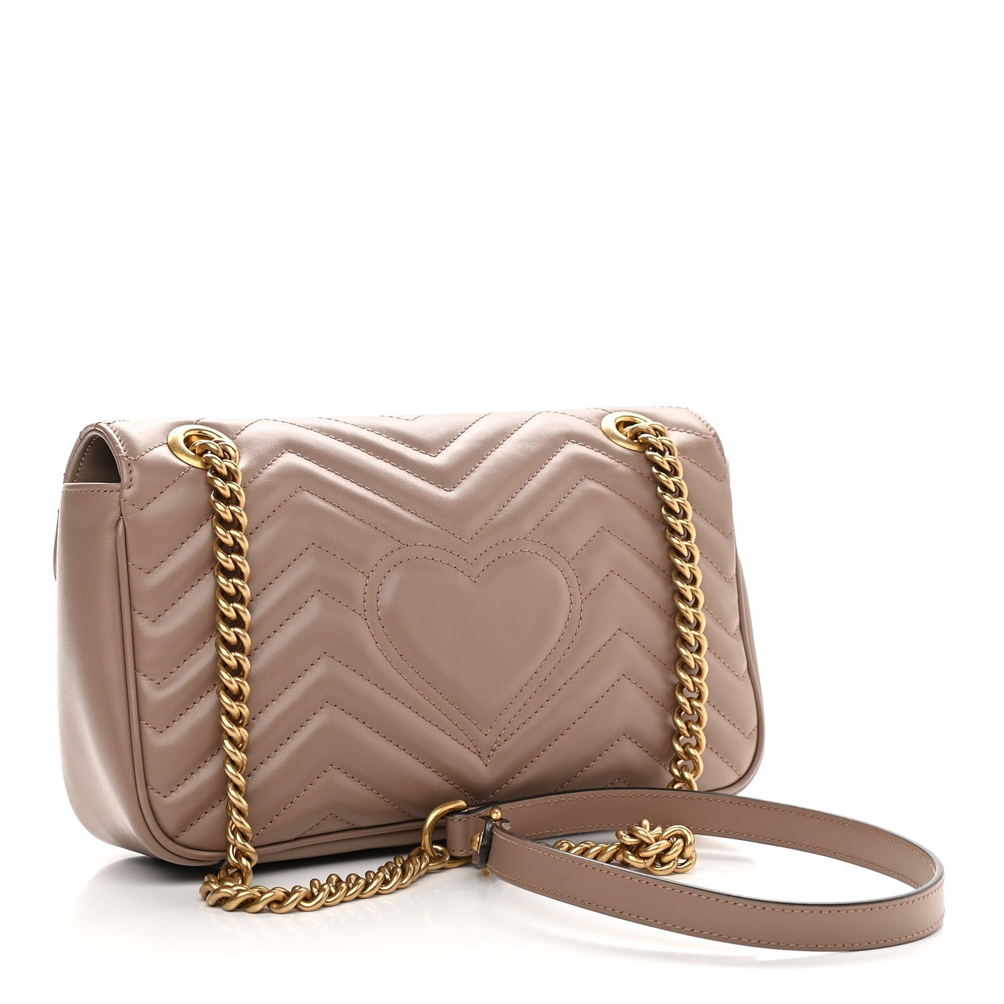 Calfskin Matelasse Small GG Marmont Shoulder Bag Porcelain Rose