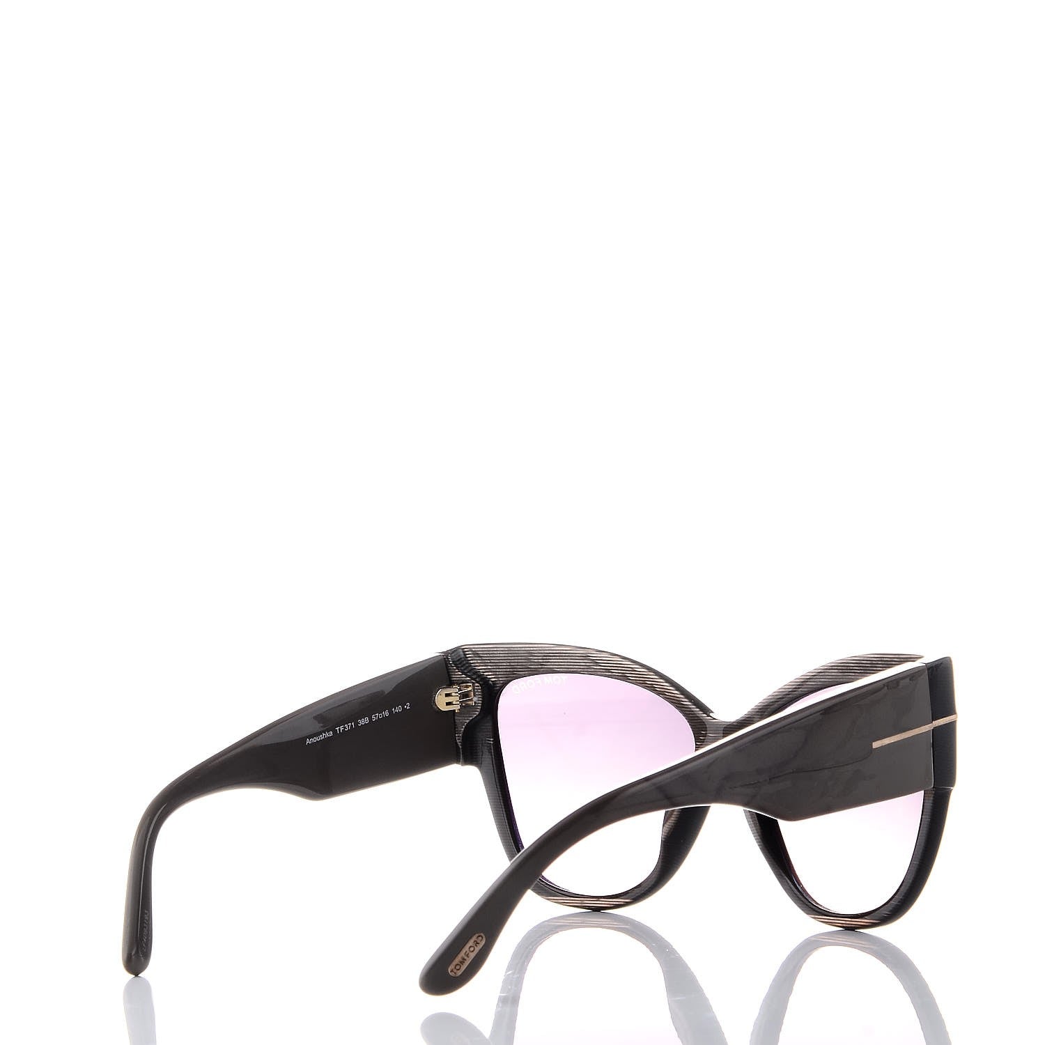 Tom Ford Acetate Anoushka Cat Eye Sunglasses TF371 Dove Grey 4 of 7