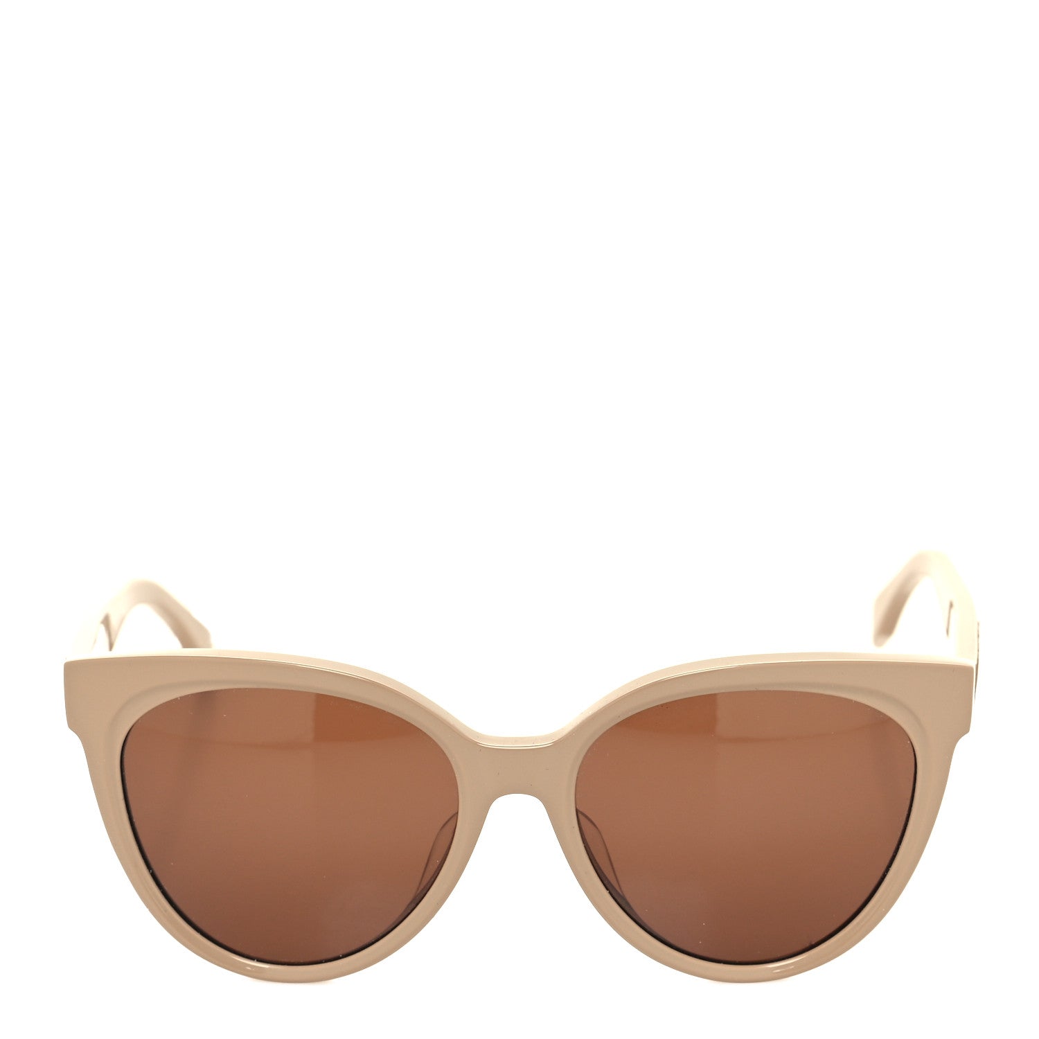 Fendi Acetate Round Cat Eye Sunglasses Beige 2 of 9