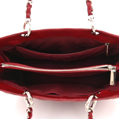 Chanel Caviar Quilted Grand Shopping Tote GST Red 4 of 10