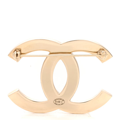 Chanel Baguette Crystal Quilted CC Brooch Gold 3 of 4