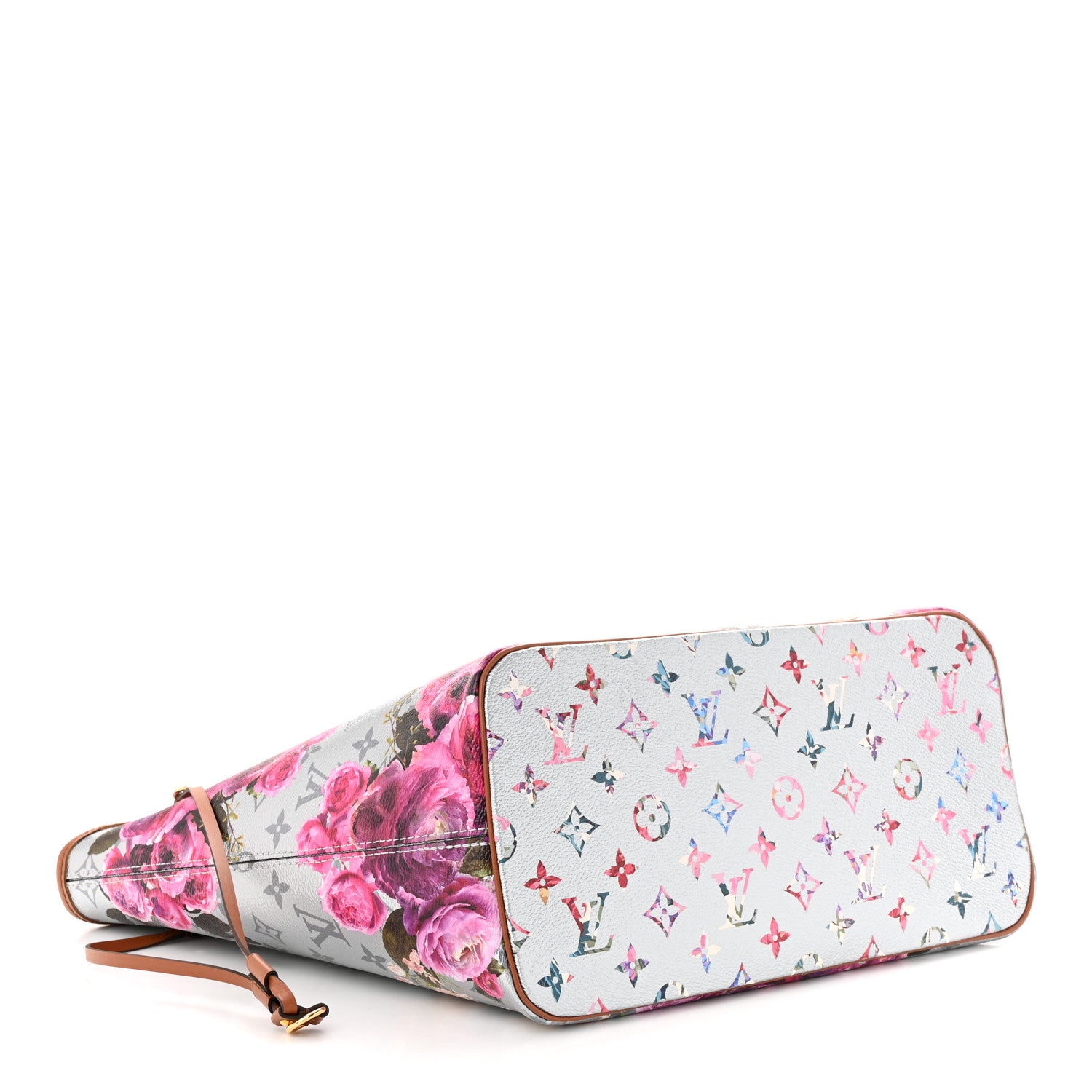 Louis Vuitton Metallic Monogram LV Garden Neverfull MM Silver 5 of 10