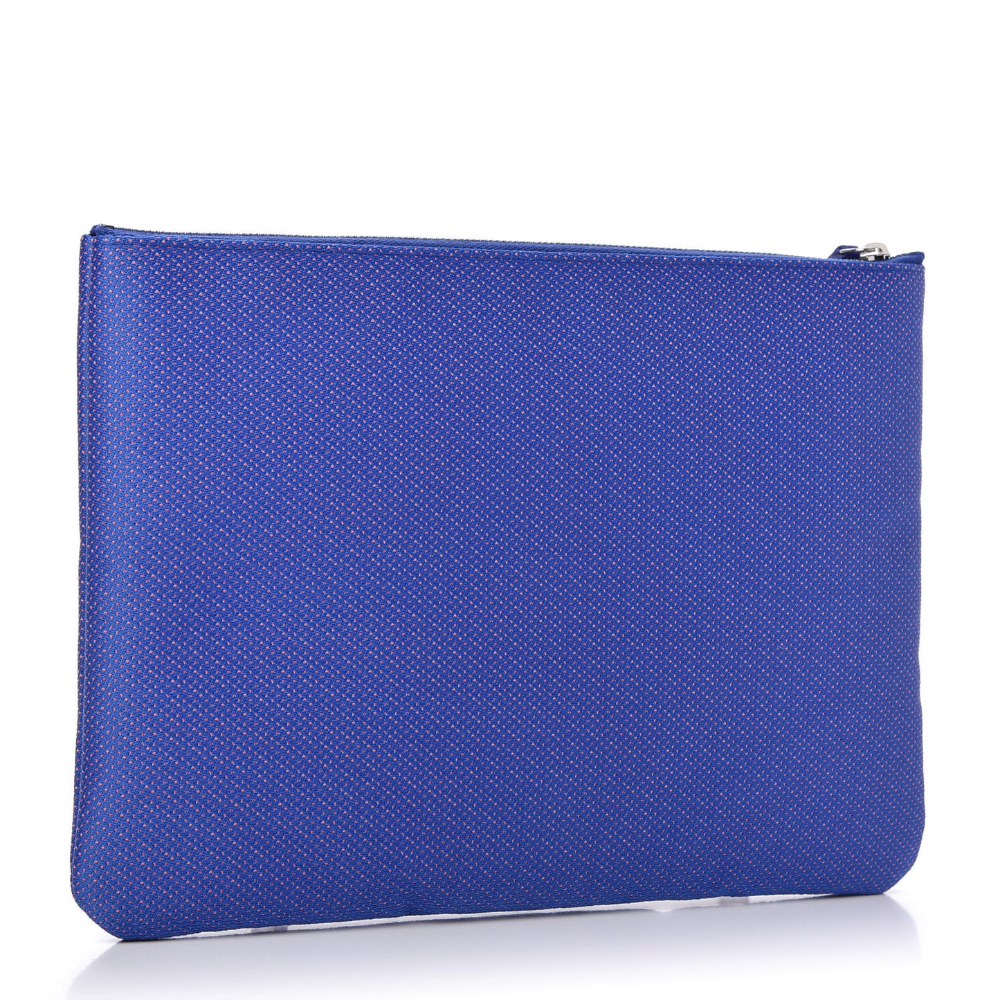 Mixed Fibers Medium Deauville Pouch Clutch Blue Orange
