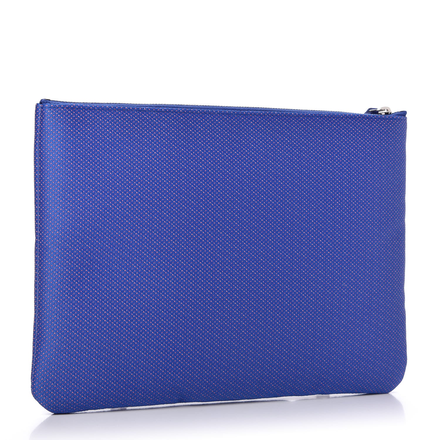 Chanel Mixed Fibers Medium Deauville Pouch Clutch Blue Orange 3 of 10
