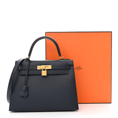 Hermes Epsom Kelly Sellier 28 Bleu Indigo 11 of 11