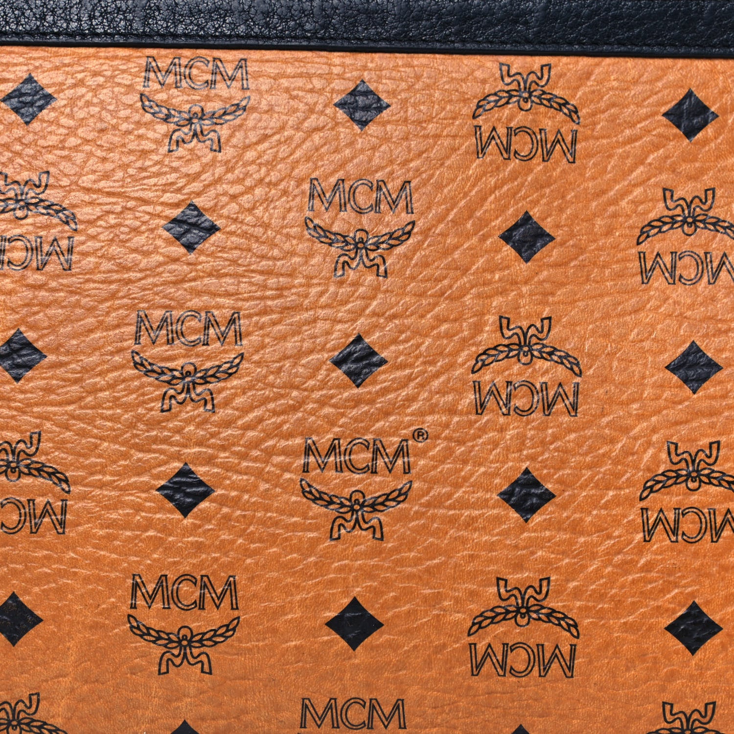 MCM Visetos Mini Pouch Cognac Black 12 of 12