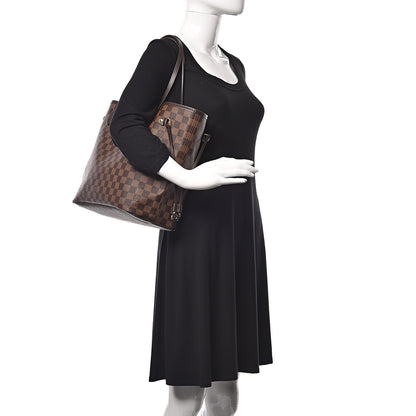 Louis Vuitton Damier Ebene Neo Neverfull MM Rose Ballerine 2 of 10