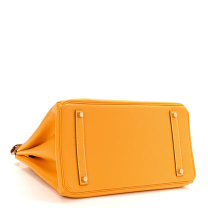 Hermes Epsom Candy Birkin 35 Jaune D'Or Feu 4 of 11