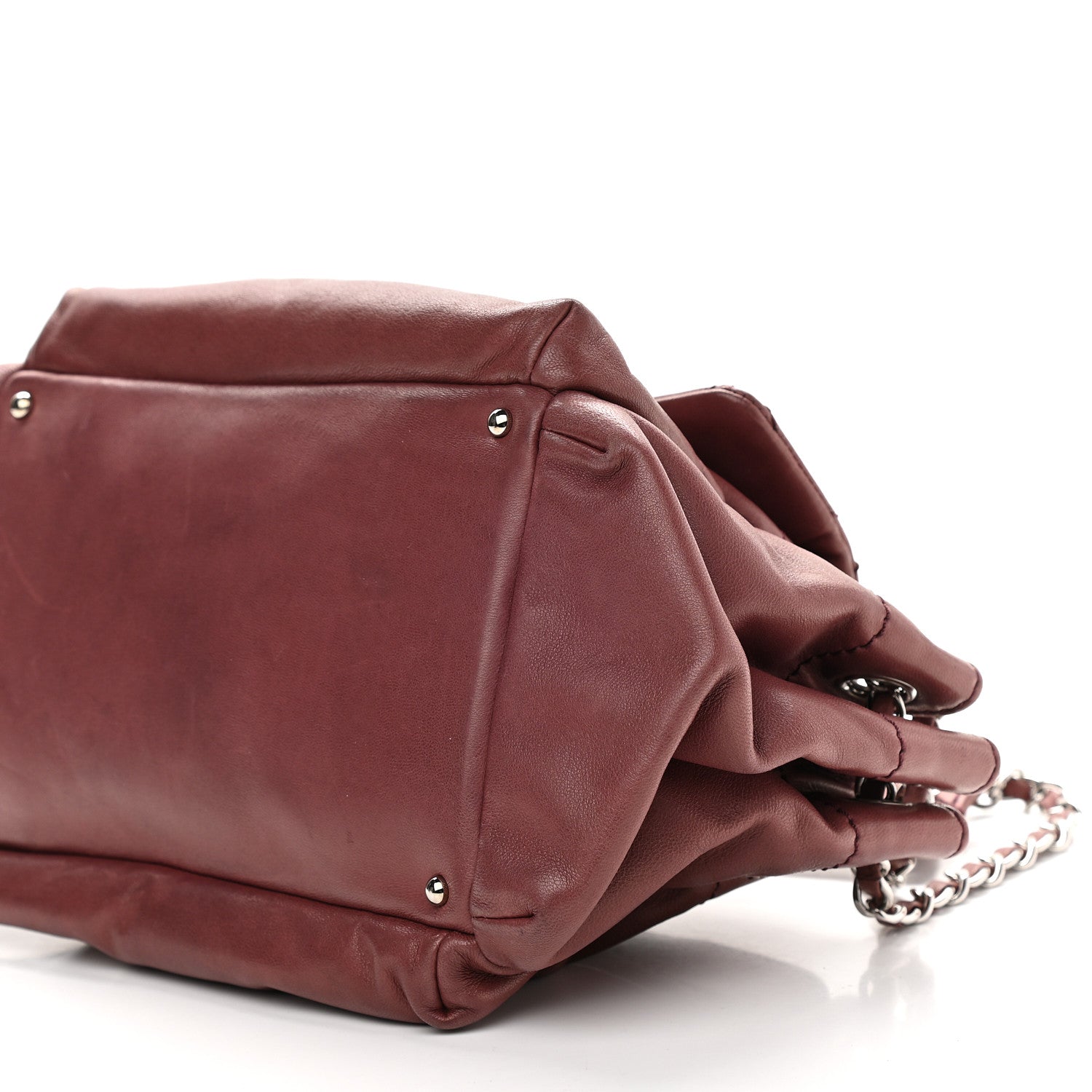 Chanel Lambskin Quilted Chain Accordion Flap Brown 9 of 11