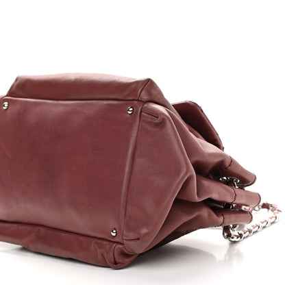 Chanel Lambskin Quilted Chain Accordion Flap Brown 9 of 11