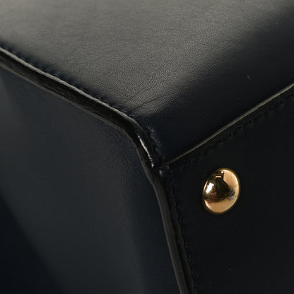 Gucci Calfskin Medium Padlock Signature Top Handle Bag Navy 12 of 14