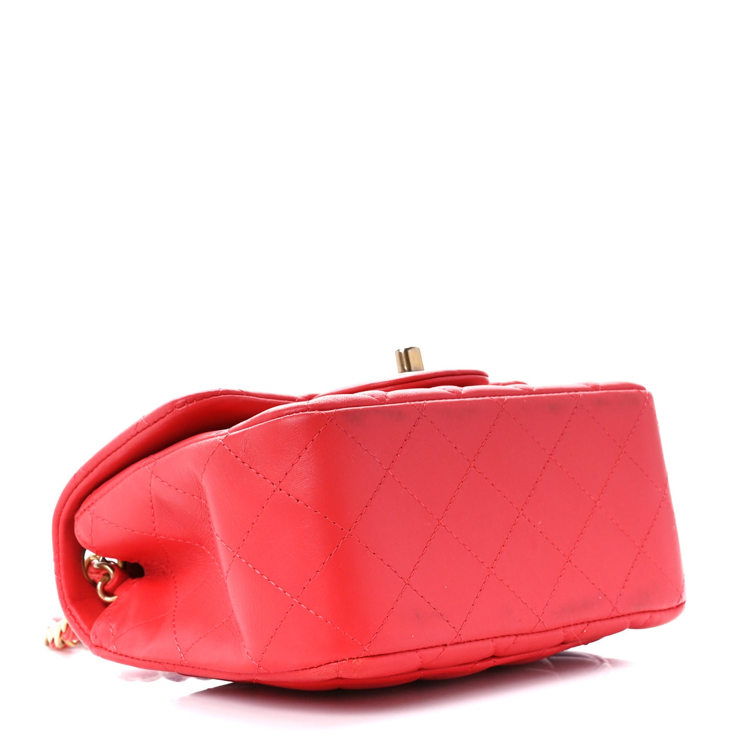 Lambskin Quilted Mini Square Flap Pink