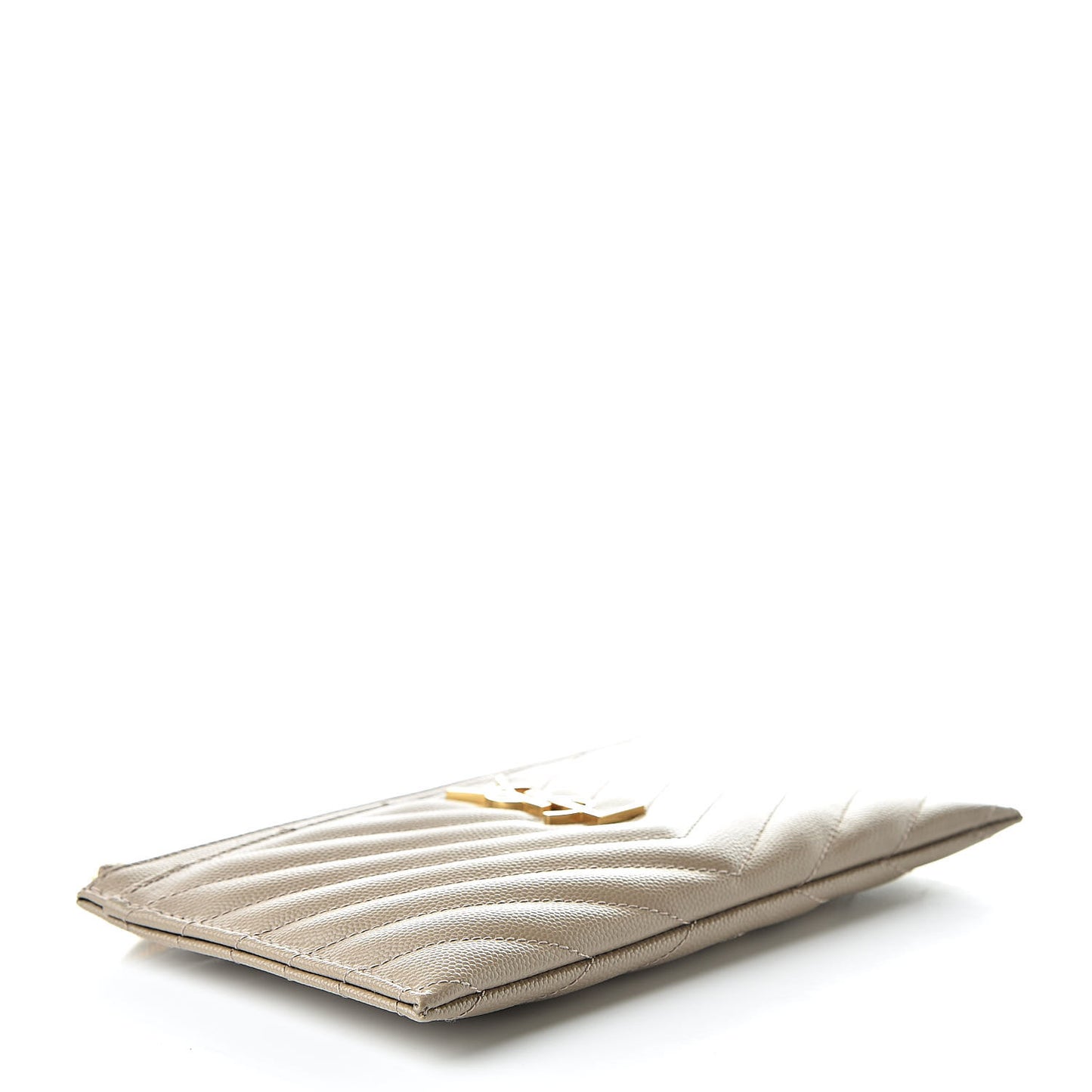 Grain De Poudre Chevron Monogram Bill Pouch Dusty Grey