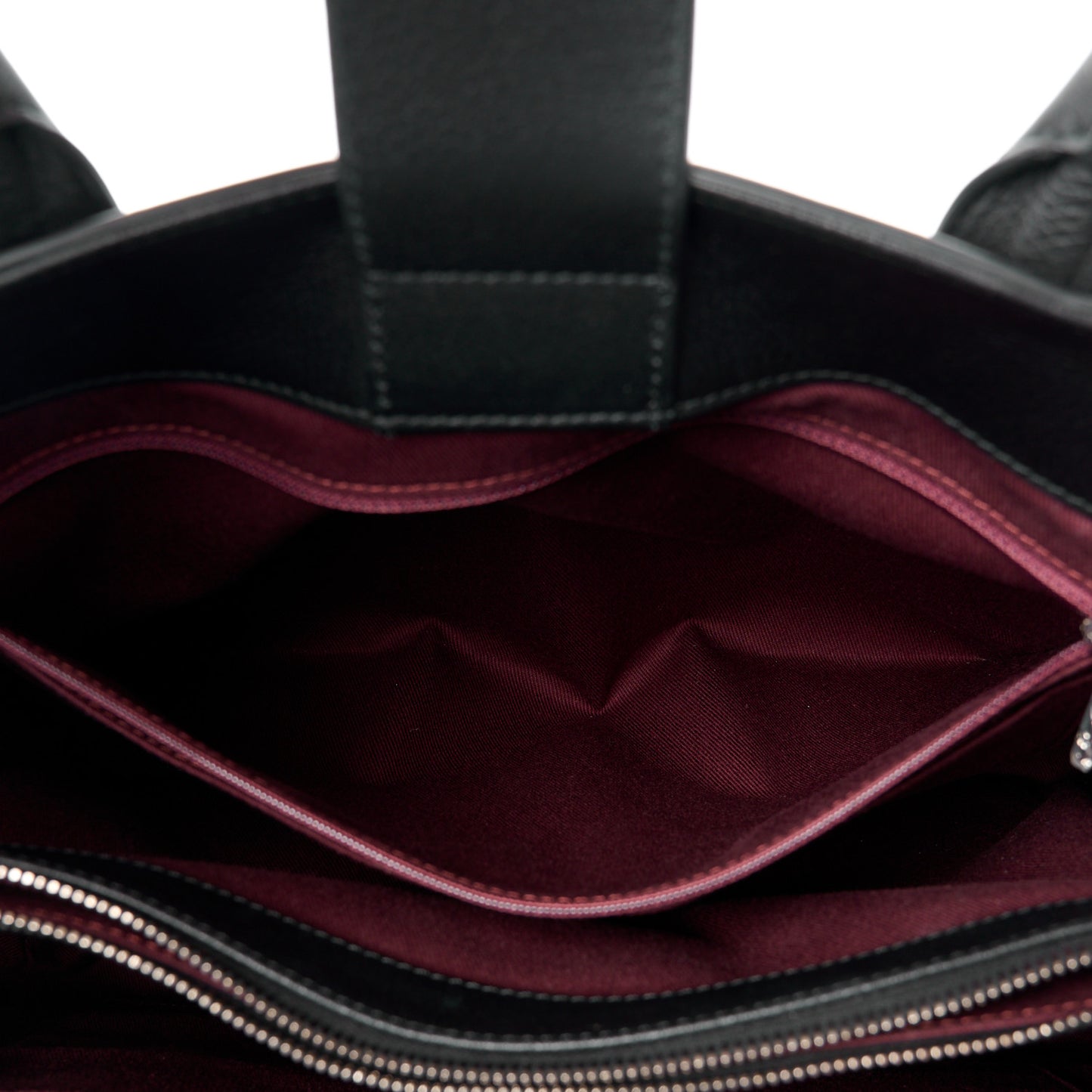 Grained Calfskin Medium Neo Executive Shopper Tote Black