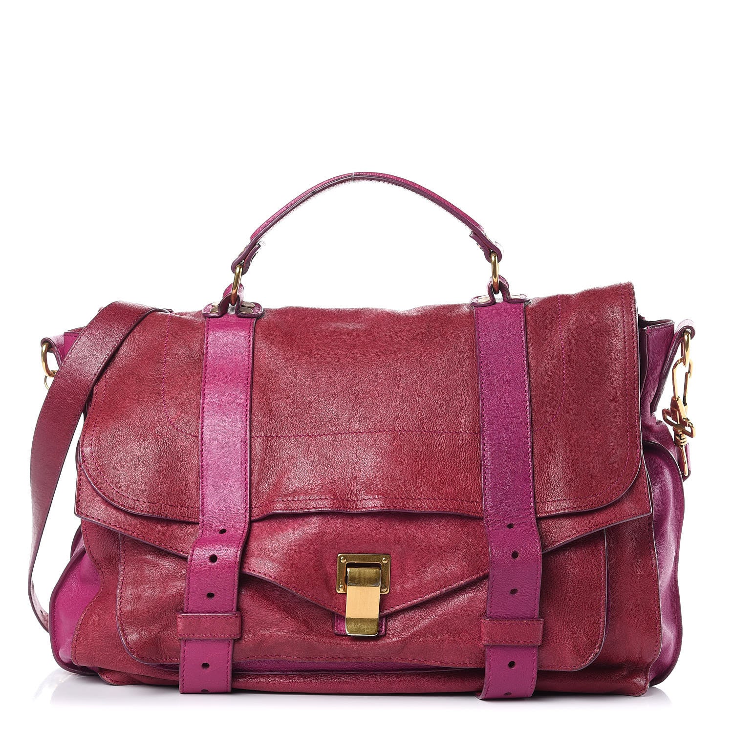 Proenza Schouler Lambskin Large Bi-Color PS1 Satchel 1 of 18