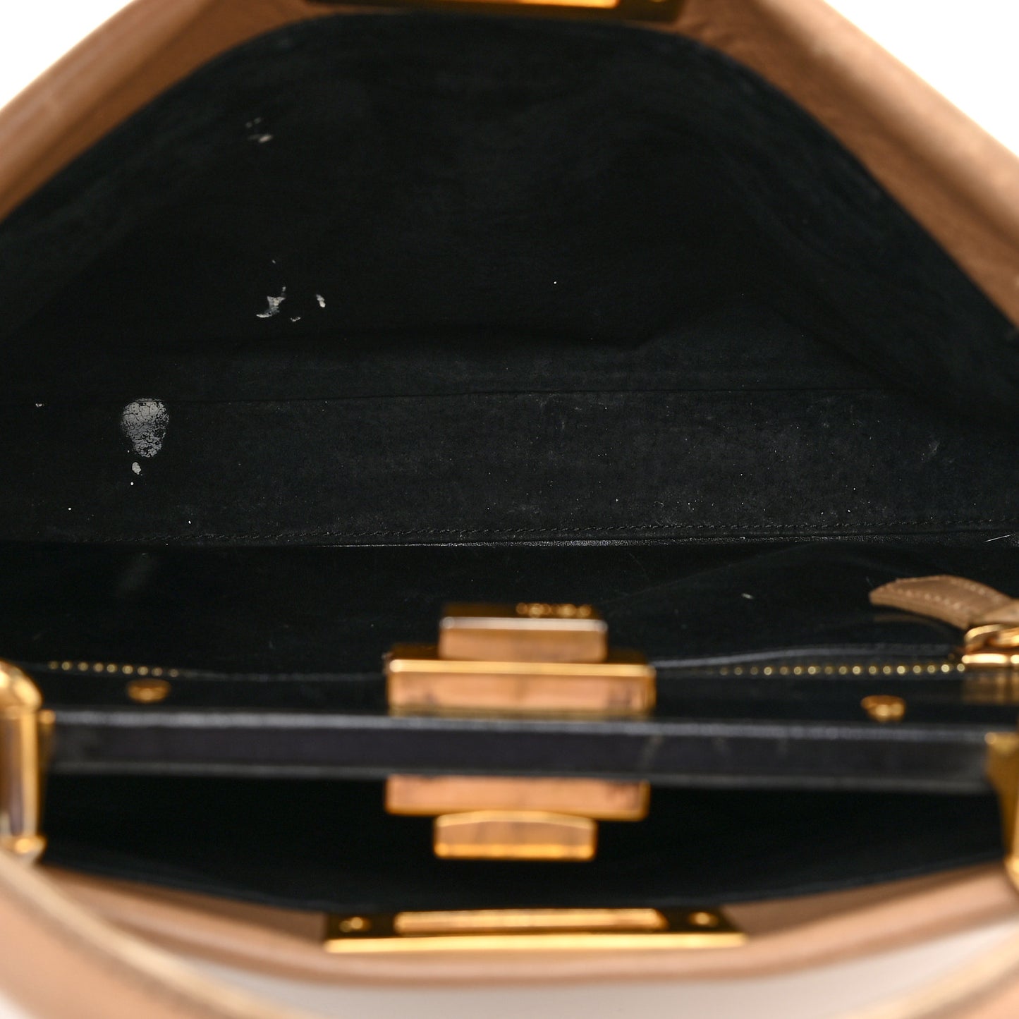 Calfskin Medium Peekaboo Iconic Satchel Tan