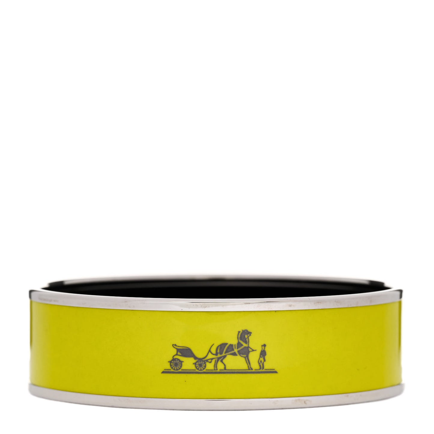 Enamel Wide Caleche Bracelet 70 Lime