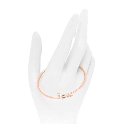 Cartier 18K Pink Gold Diamond Small Juste Un Clou Bracelet 17 2 of 5