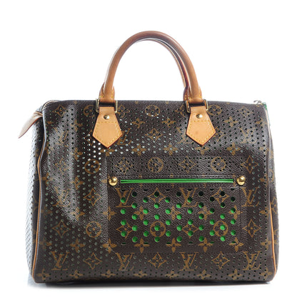 Louis Vuitton Monogram Perforated Speedy 30 Green 1 of 7