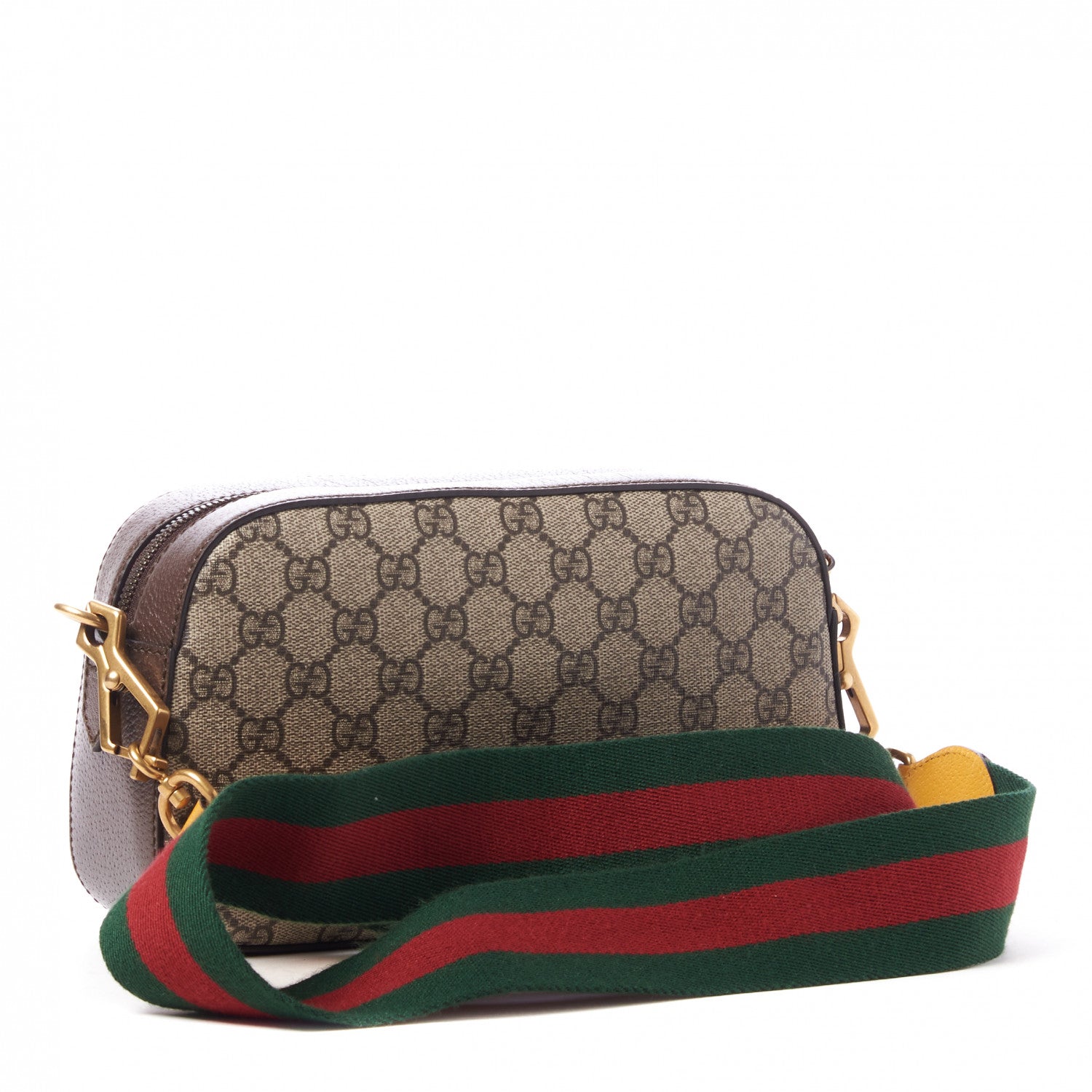 Gucci GG Supreme Monogram Web Neo Vintage Shoulder Bag Beige New Acero Crop 2 of 9