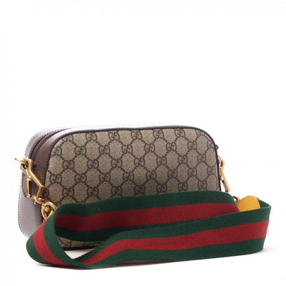 Gucci GG Supreme Monogram Web Neo Vintage Shoulder Bag Beige New Acero Crop 2 of 9