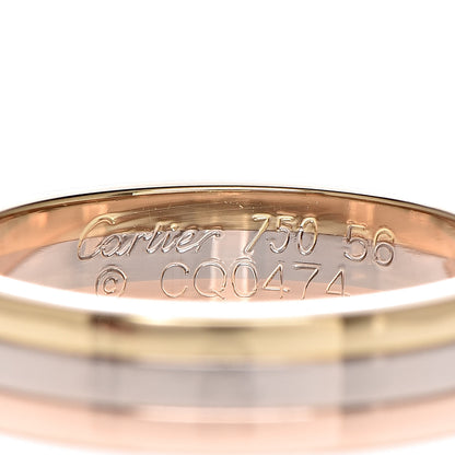 Cartier 18K Pink White Yellow Gold 4.8mm Vendome Louis Cartier Wedding Band Ring 56 7.25 4 of 4