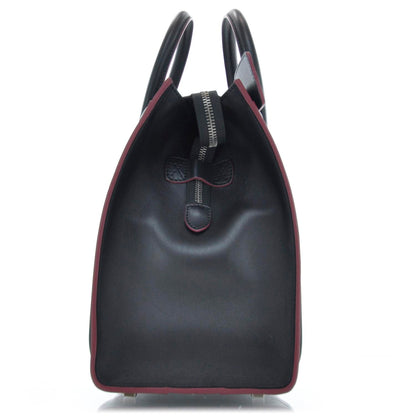 Celine Smooth Calfskin Mini Luggage Black w Pink Trim 4 of 9