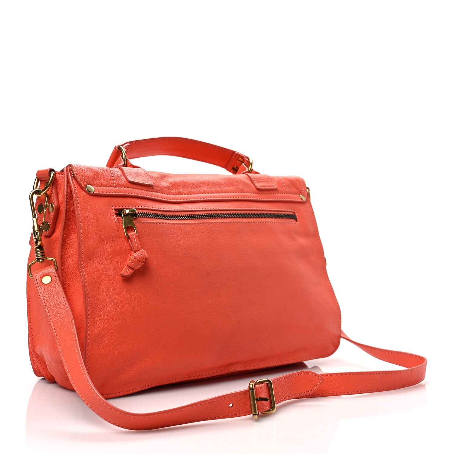 Proenza Schouler Lambskin Medium PS1 Satchel Orange Pepper 2 of 6