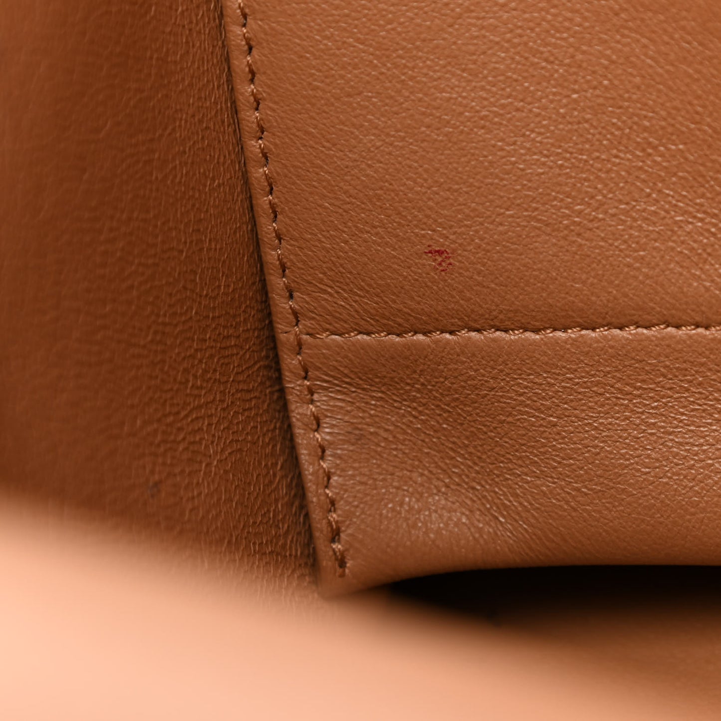Satin Baby Grained Calfskin Medium Tri-Color Trapeze Tan