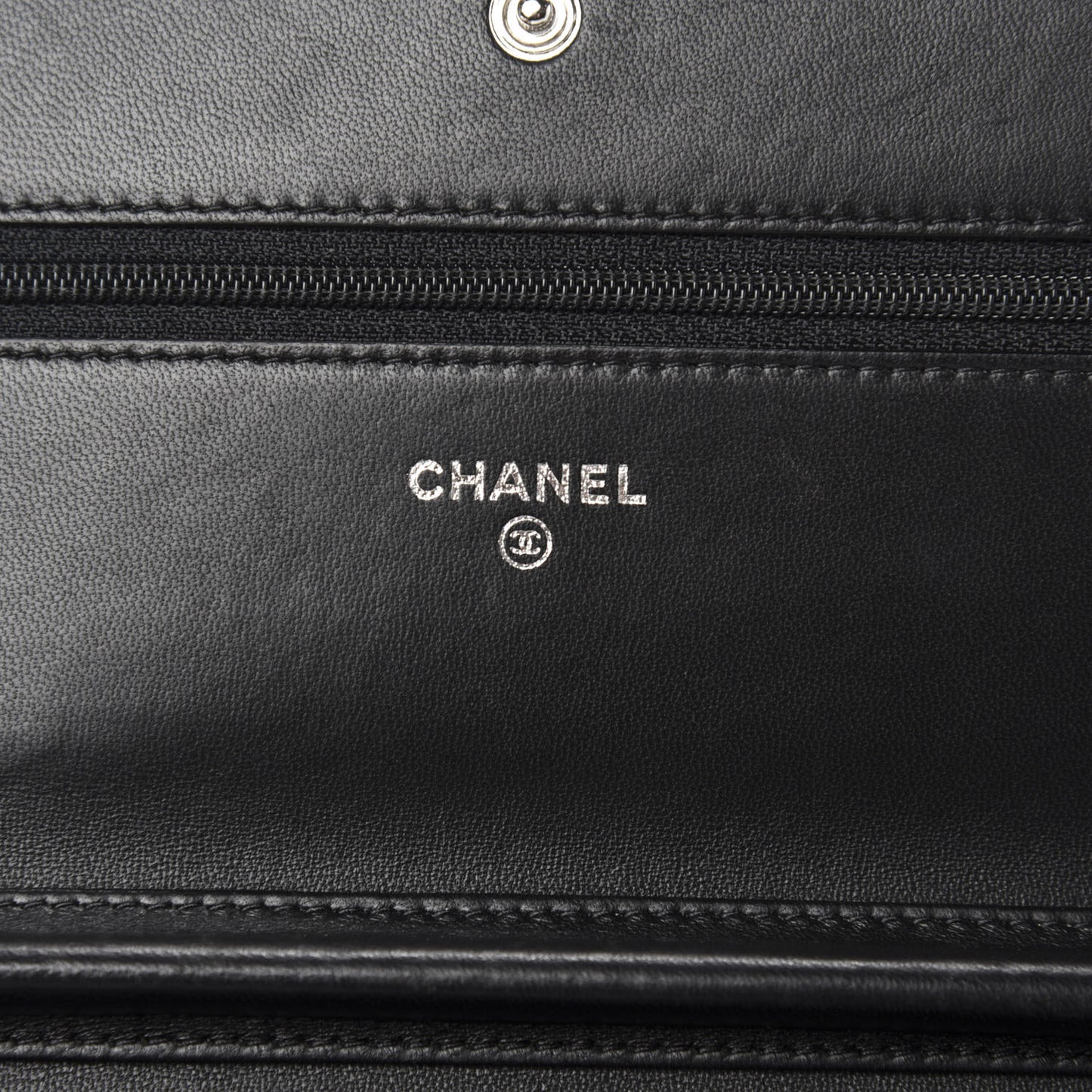 Lambskin Quilted Boy Wallet On Chain WOC Black