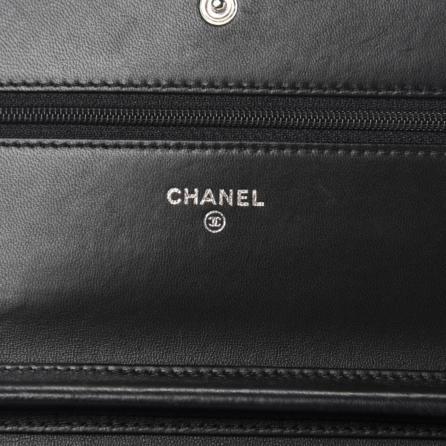 Chanel Lambskin Quilted Boy Wallet On Chain WOC Black 9 of 13