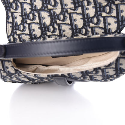 Christian Dior Oblique Mini Saddle Bag Blue 5 of 7