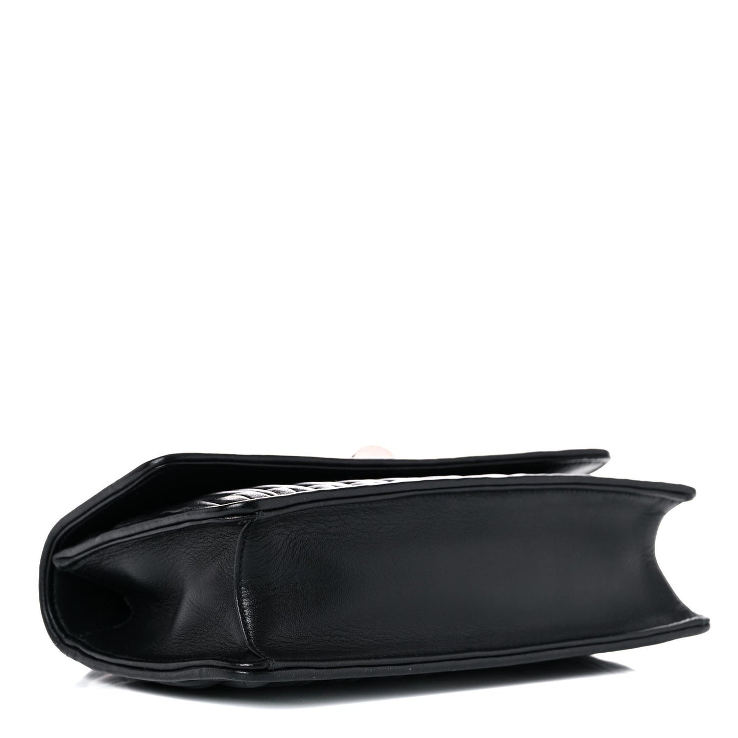 Nappa Matelasse Top Handle Chain Crossbody Black