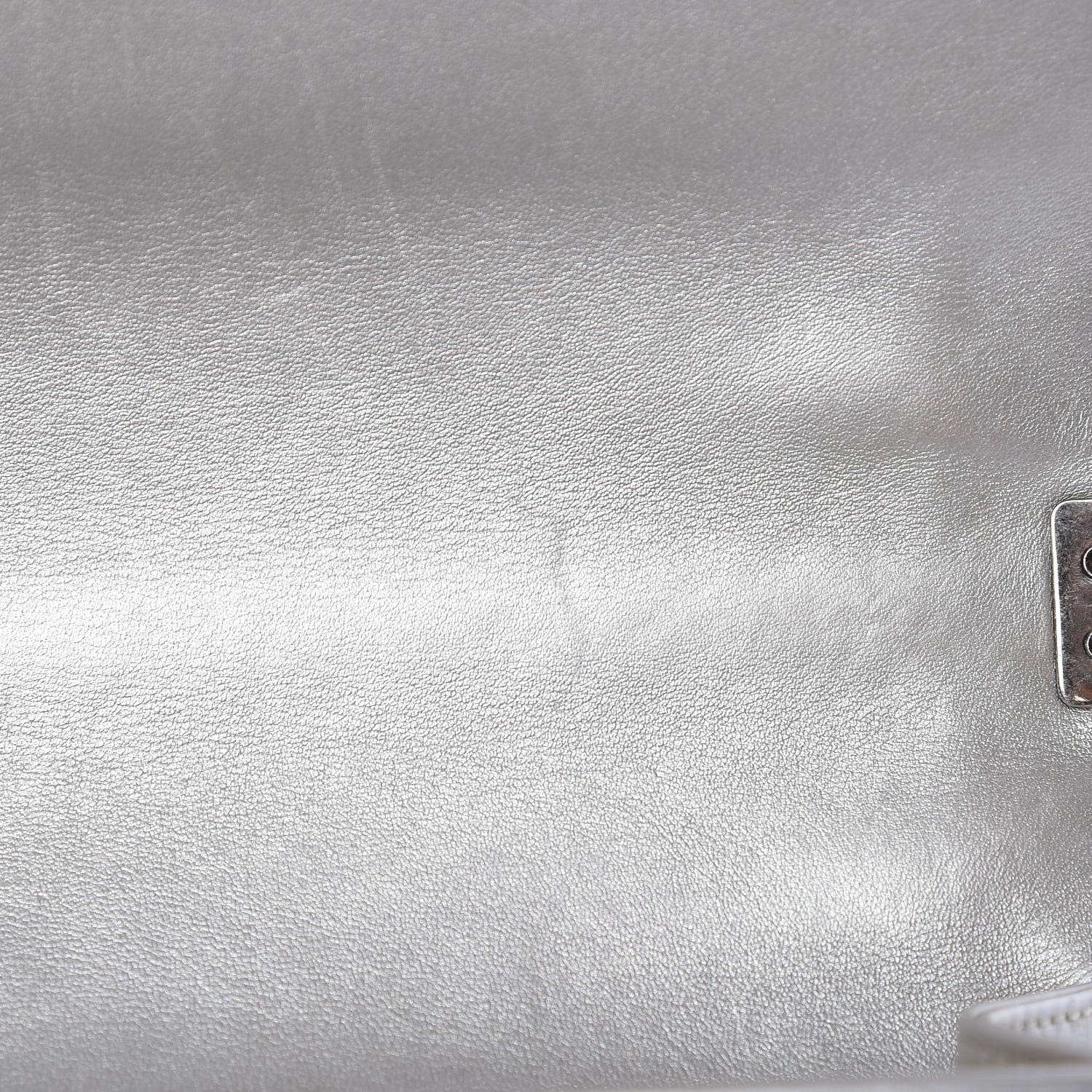 Chanel Metallic Calfskin Quilted New Medium Boy Flap Silver 14 of 14