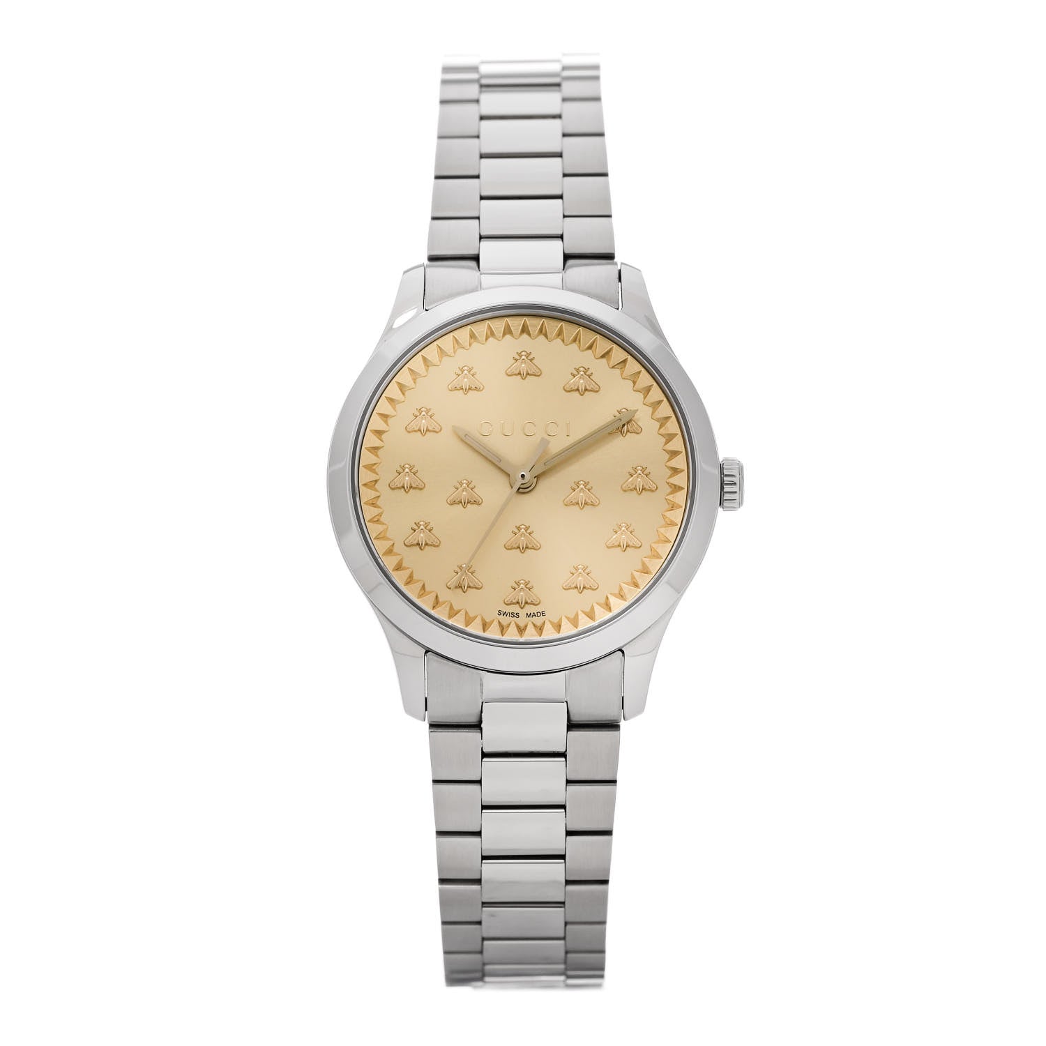 Gucci Stainless Steel 32mm G-Timeless Bee Quartz Watch Gold 1 of 5