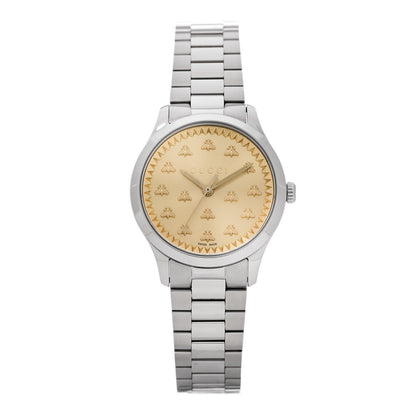 Gucci Stainless Steel 32mm G-Timeless Bee Quartz Watch Gold 1 of 5