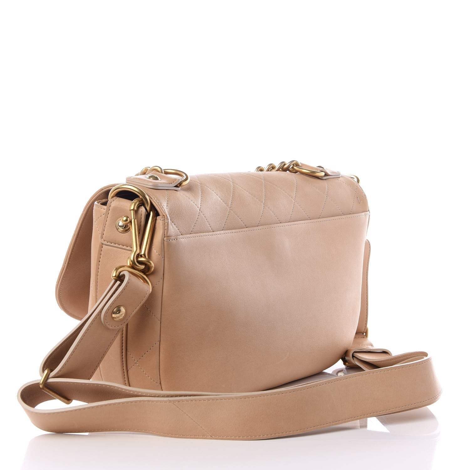 Chanel Calfskin Stitched Small Paris in Rome Messenger Beige 2 of 8