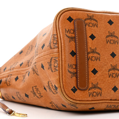 MCM Visetos Medium Liz Reversible Shopper Tote Cognac 13 of 18