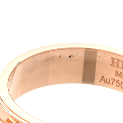 Hermes 18K Rose Gold Diamond PM Kelly Ring 52 6 5 of 5