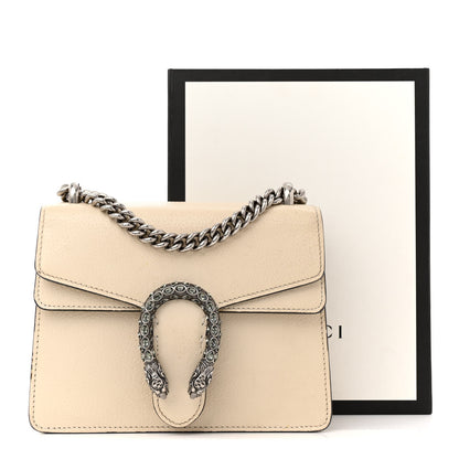 Gucci Textured Calfskin Crystal Mini Dionysus Shoulder Bag Mystic White 20 of 20